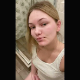A blonde girl records herself taking a shit while sitting on a toilet in 4 scenes. Some between the legs POVs and under the ass selfies. Some pissing. Vertical format video. Over 5.5 minutes.